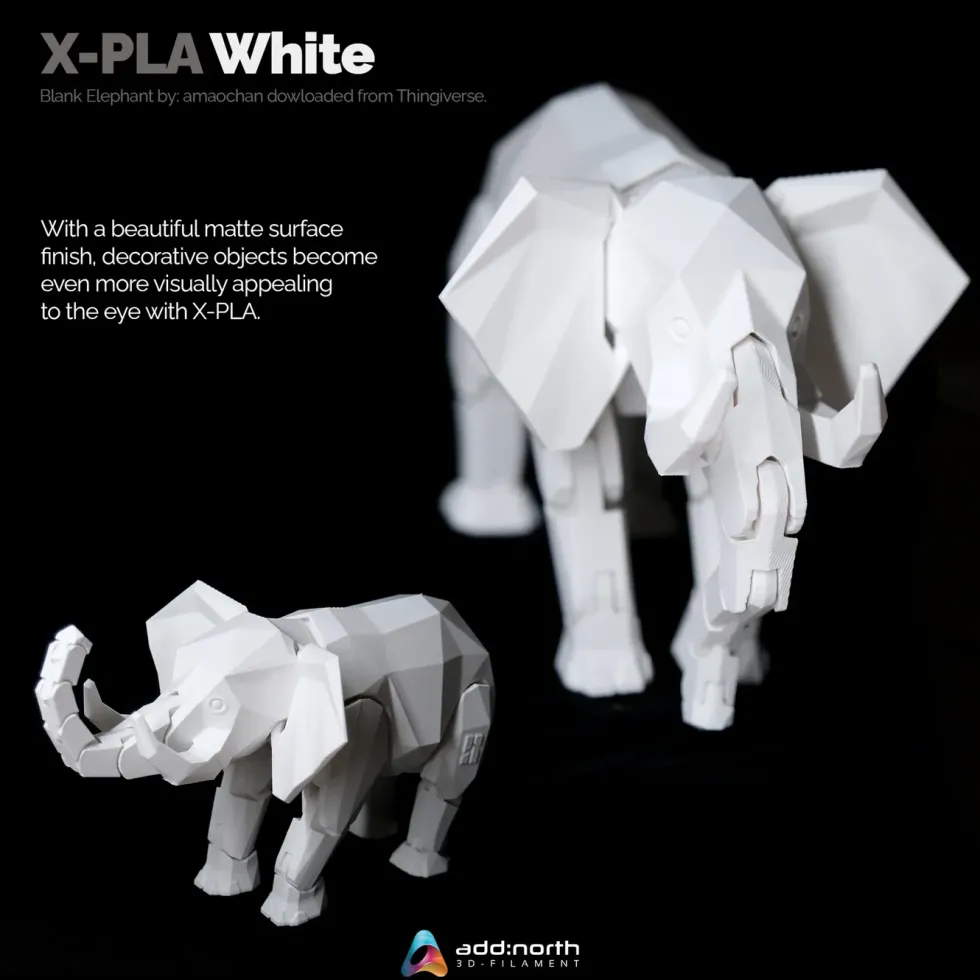 Addnorth X-PLA-filament for 3D-skriver 1,75 mm Hvit