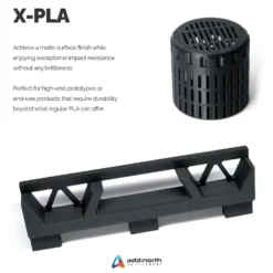 Addnorth X-PLA-filament for 3D-skriver 1,75 mm Svart