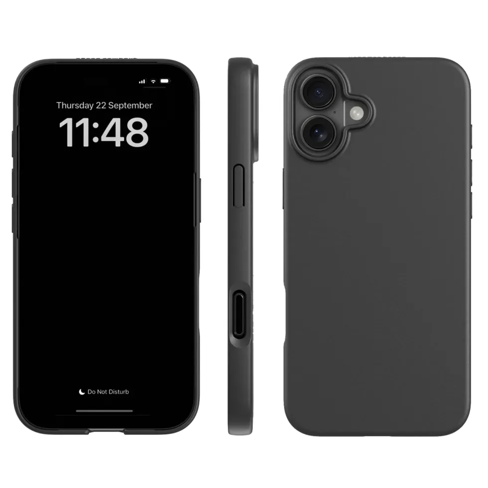 Agood company Plantebasert mobildeksel til iPhone 16 Plus - Svart
