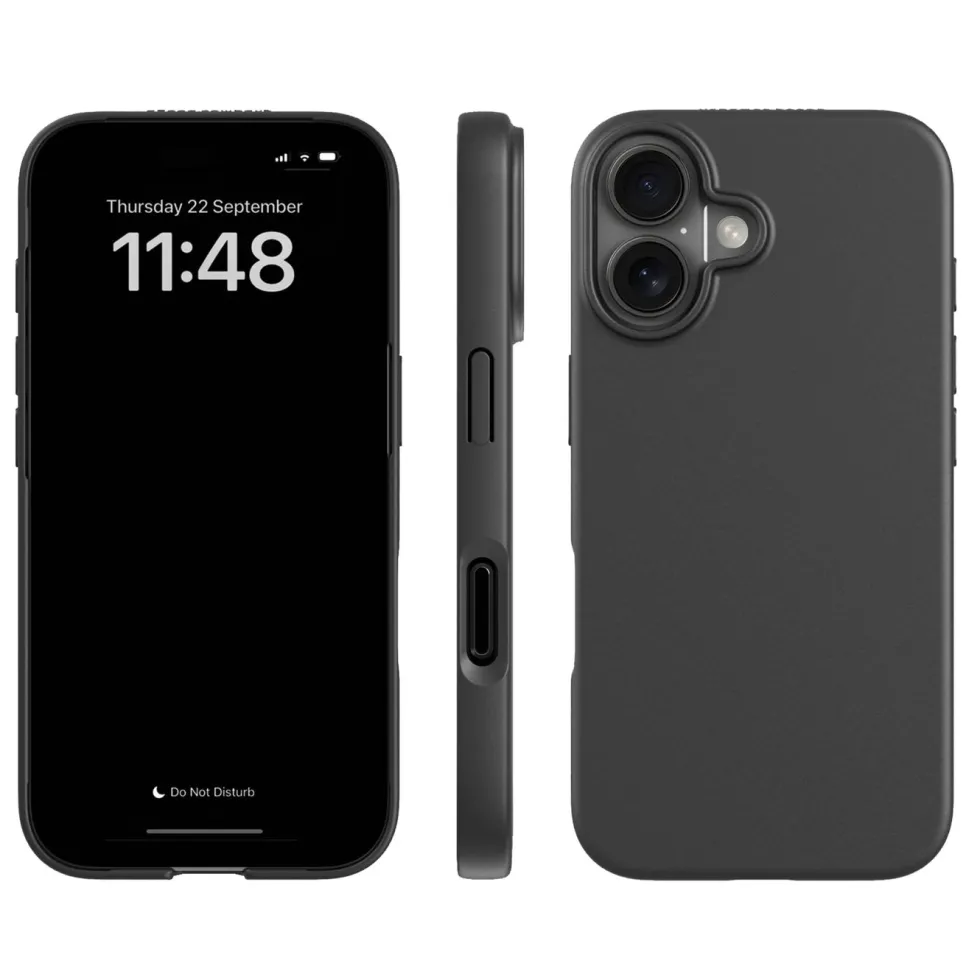 Agood company Plantebasert mobildeksel til iPhone 16 - Svart