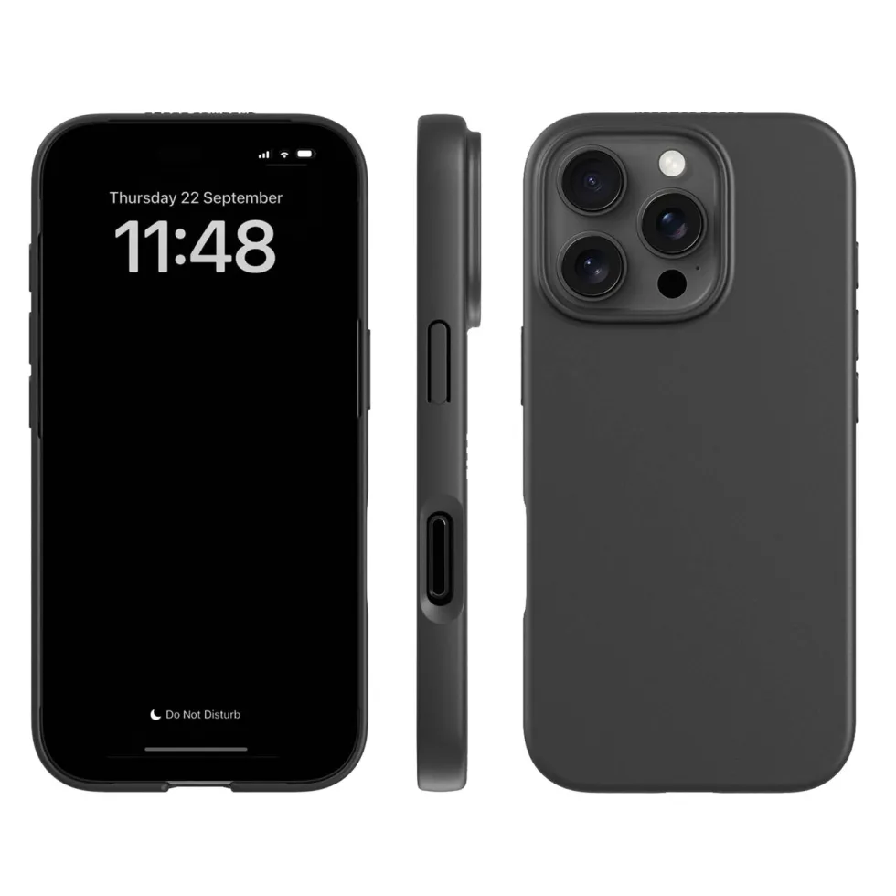 Agood company Plantebasert mobildeksel til iPhone 16 Pro - Svart