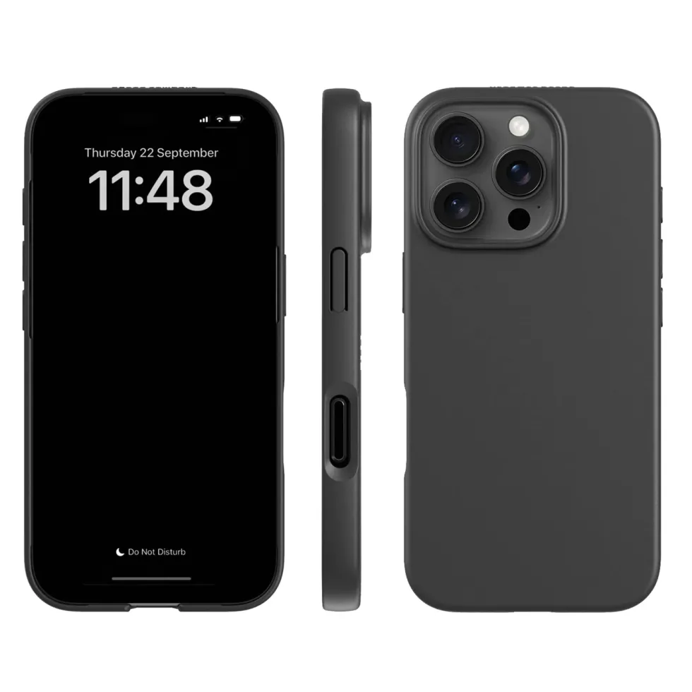Agood company Plantebasert mobildeksel til iPhone 16 Pro - Svart