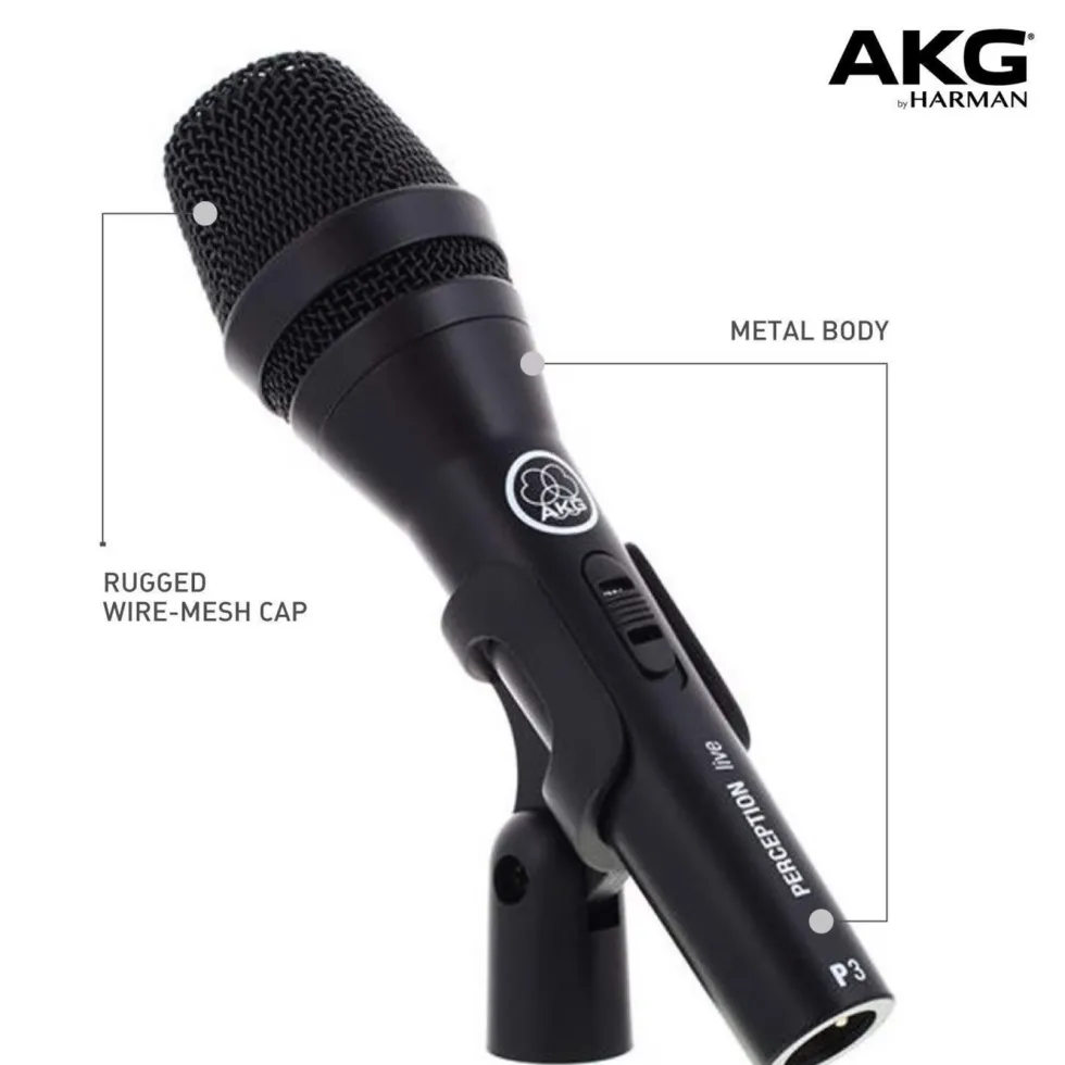 AKG Perception P3 S sangmikrofon med på/av-knapp