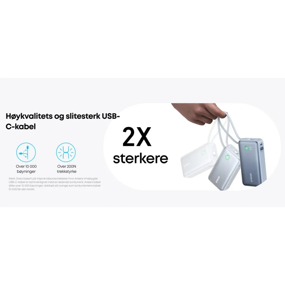 Anker Nano powerbank 30 W 10000 mAh Grønn