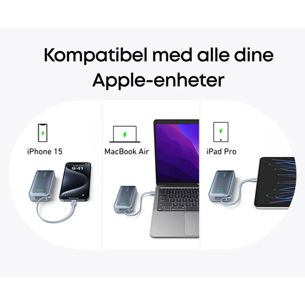 Anker Nano powerbank 30 W 10000 mAh Svart