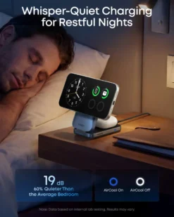 Anker Prime Foldable trådløs ladestasjon 3-i-1 MagGo Svart