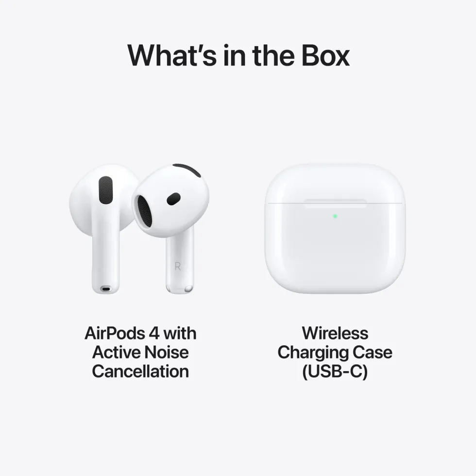 Apple AirPods 4 med aktiv støydemping