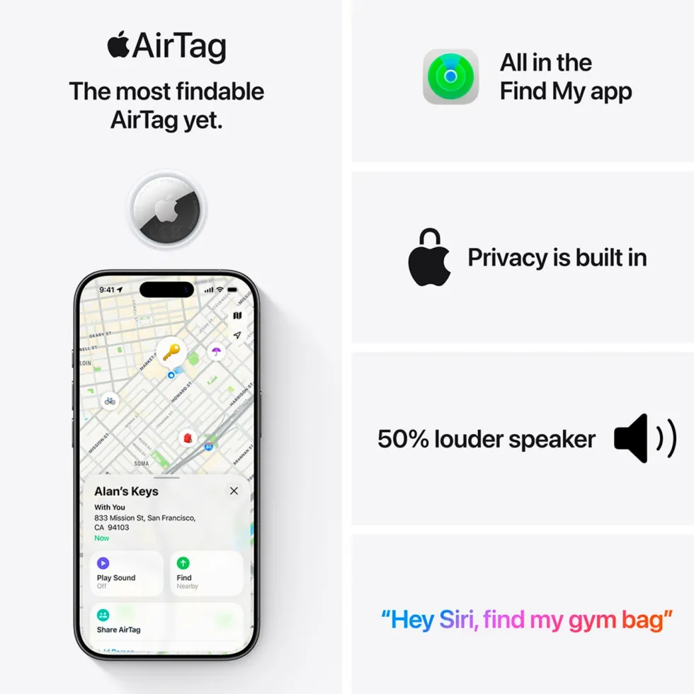 Apple AirTag 2. gen. 1-pk.