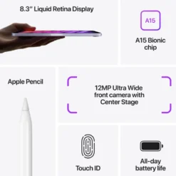 Apple iPad mini (6:e gen.) 64 GB Wifi Stellargrå