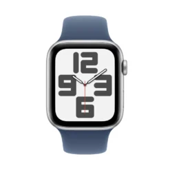 Apple Watch SE GPS 44 mm Silver Case med Denim Sport band M/L