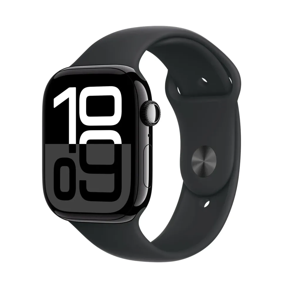 Apple Watch Series 10 GPS 46 mm Jet Black Case med Black Sport band S/M
