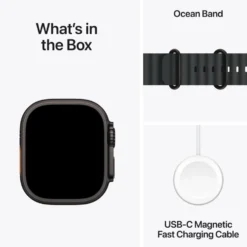 Apple Watch Ultra 2 GPS + Cellular Black Titanium Case med Black Ocean band
