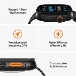Apple Watch Ultra 2 GPS + Cellular Black Titanium Case med Black Ocean band