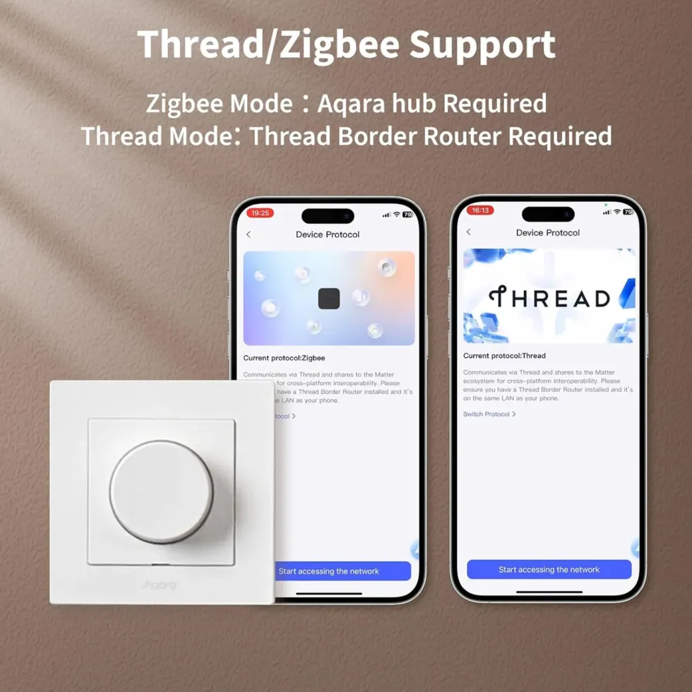 Aqara Dimmer Switch H2 EU – smart dimmer med dreieknapp Hvit