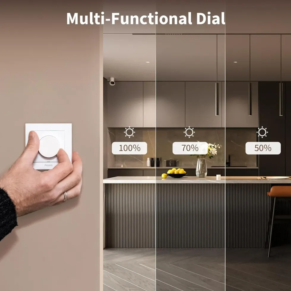Aqara Dimmer Switch H2 EU – smart dimmer med dreieknapp Hvit