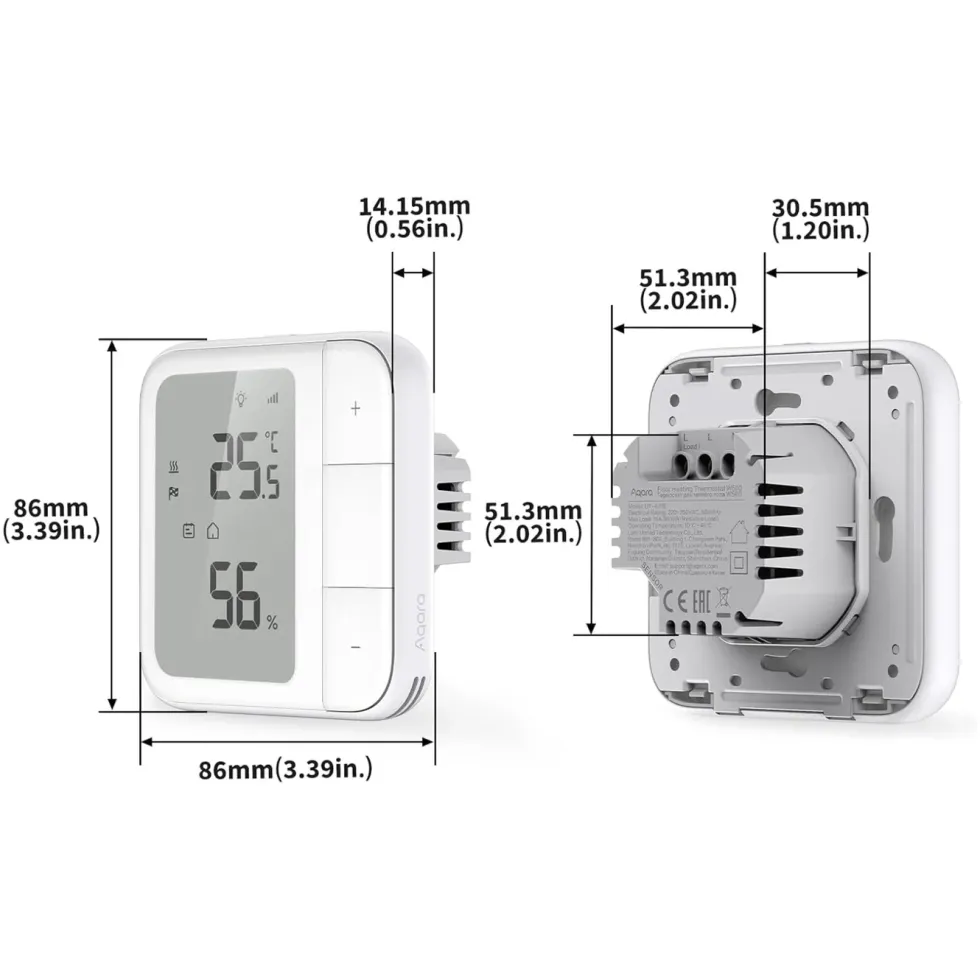 Aqara Floor Heating Thermostat W500 Hvit