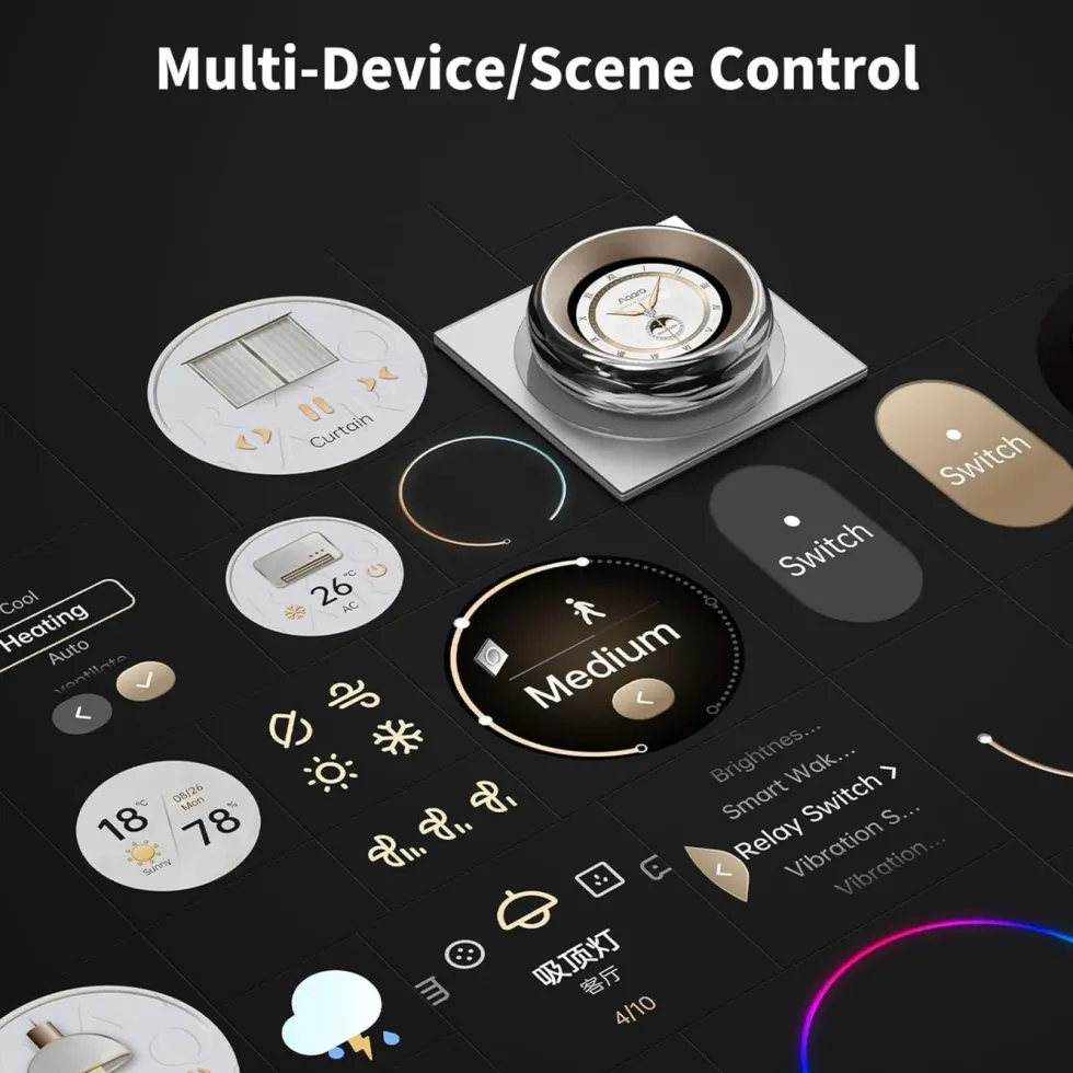 Aqara Touchscreen Dial V1 EU – smart strømbryter med pekeskjerm