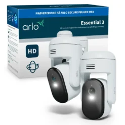 Arlo Essential 3 HD PTZ – Nettdrevet overvåkingskamera 2-pk.