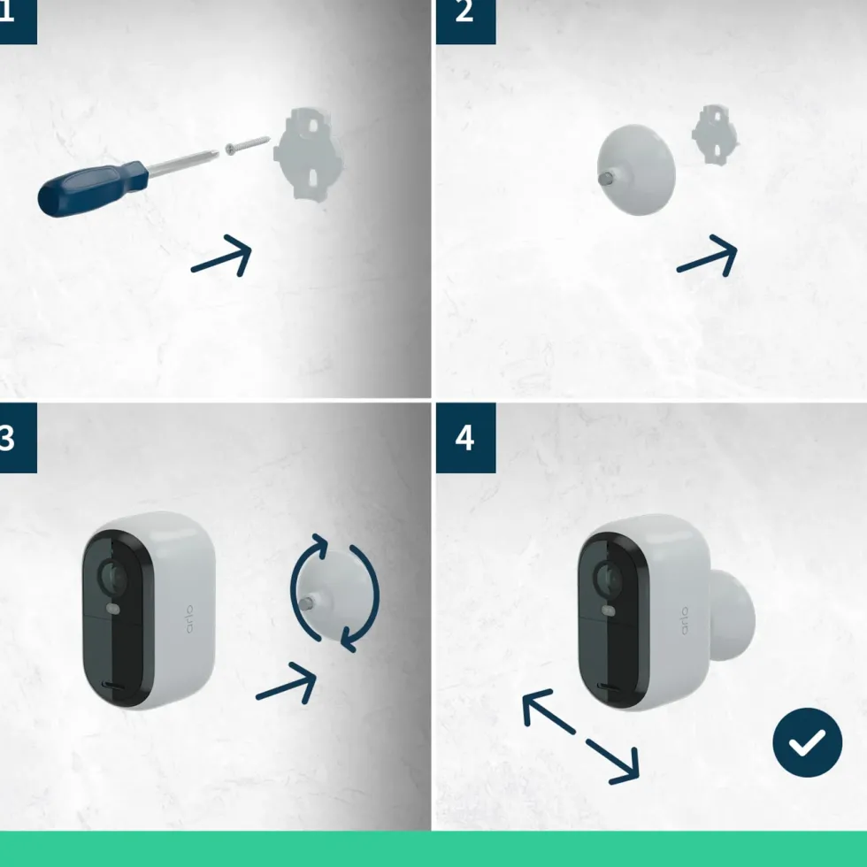 Arlo Essential HD XL Overvåkingskamera 2-pk.