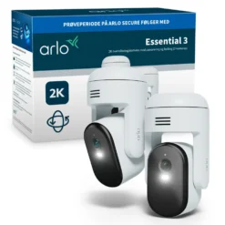 Arlo Essential 3 2K PTZ – Trådløst overvåkingskamera 2-pk.