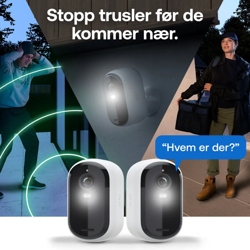 Arlo Essential 3 2K – Trådløst overvåkingskamera 2-pk.