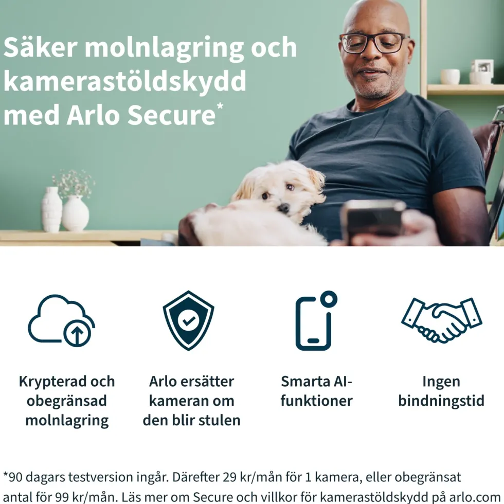 Arlo Pro 4 Spotlight – Trådløst overvåkingskamera 4-pk.