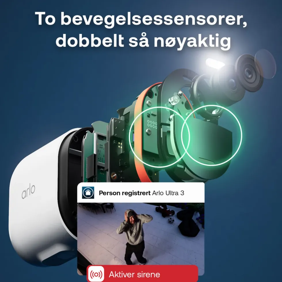 Arlo Ultra 3 4K – Trådløst overvåkingskamera 4-pk.