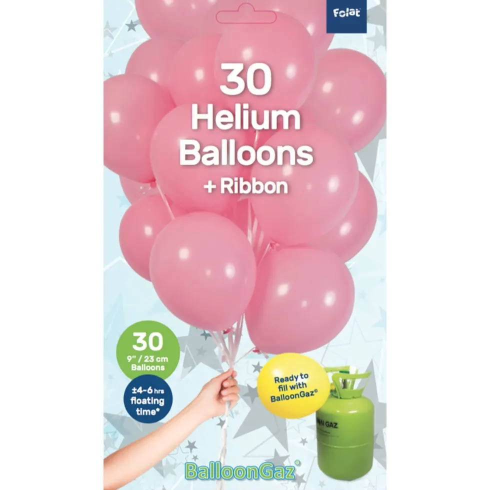 Ballonger 30-pk. Lysrosa