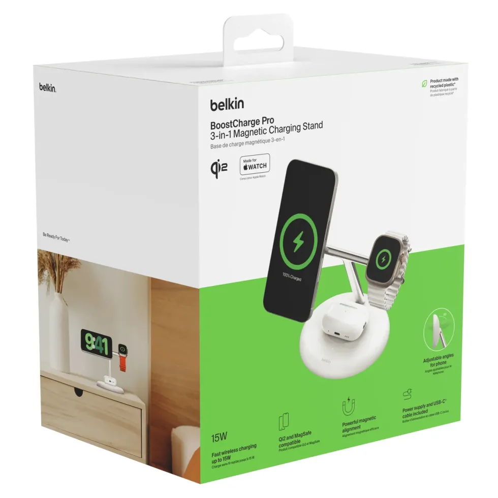Belkin 3-i-1 Qi2 og Magsafe