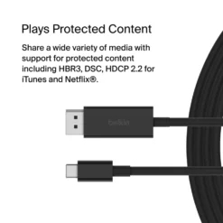 Belkin USB-C-kabel til Displayport 8K/60 Hz 2 m