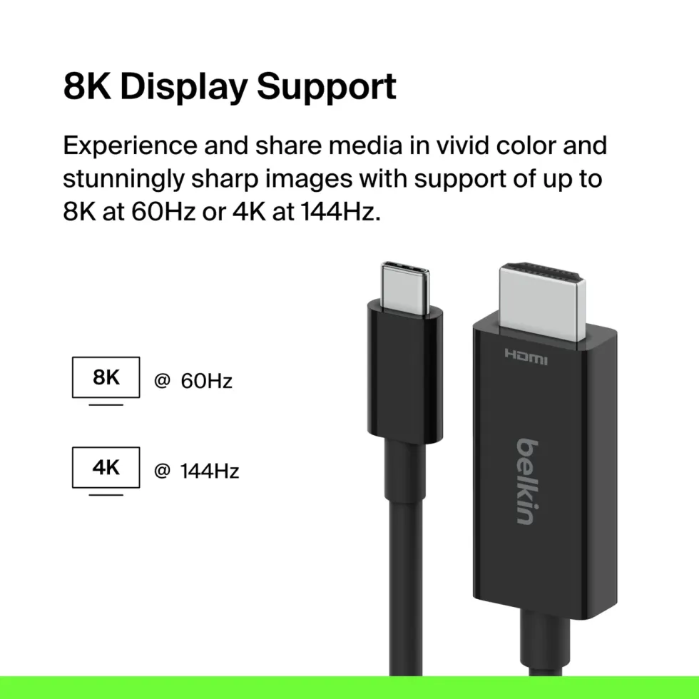 Belkin USB-C til HDMI-kabel 8K/60 Hz 2 m