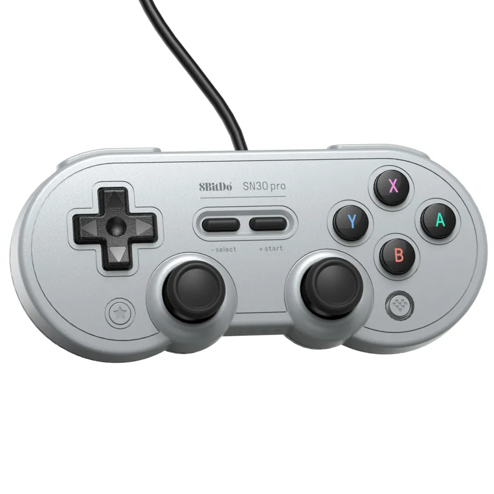 8Bitdo SN30 Pro Håndkontroller med USB-tilkobling Grå