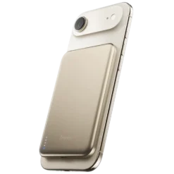 BMX Ultratynt magnetisk Qi2-powerbank 5000 mAh, semi-solid-state i titan Gold