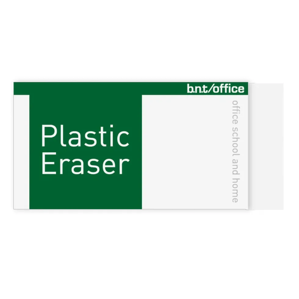 BNT Office Viskelær hvitt 2-pk.