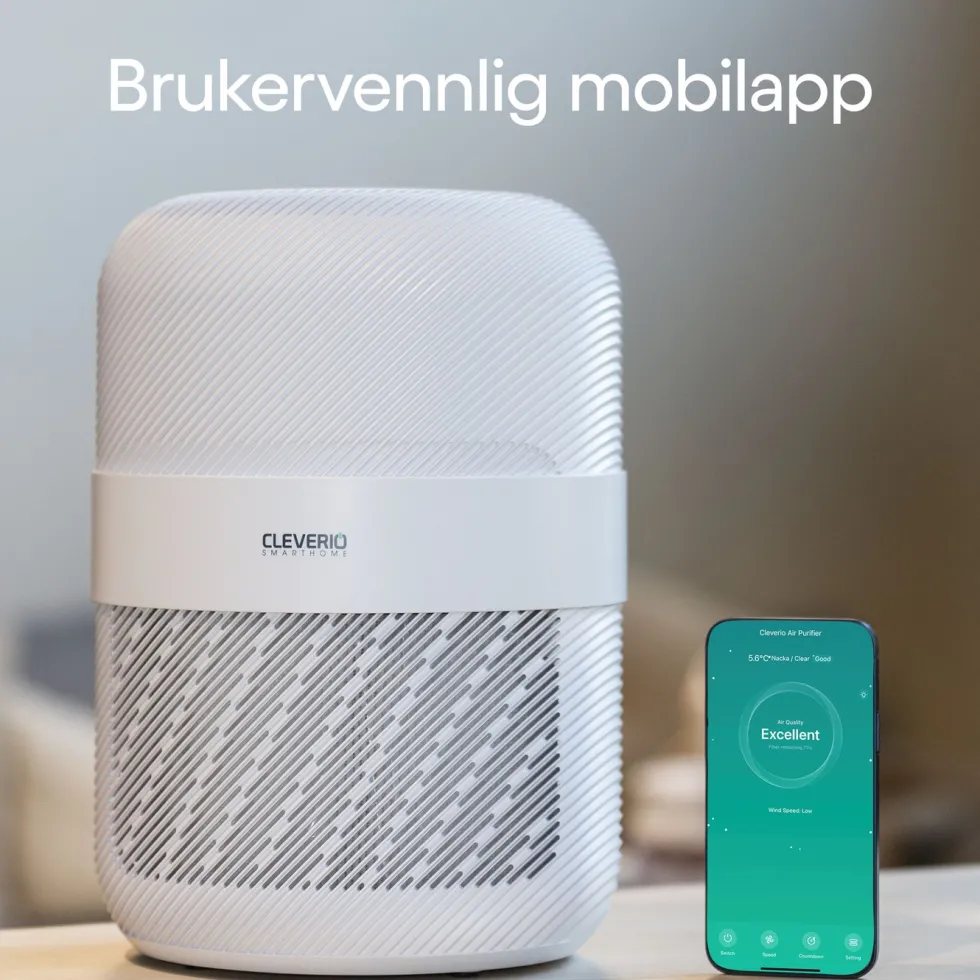Cleverio Air Purifier Appstyrt luftrenser