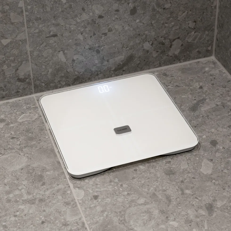 Cleverio Smart Scale Personvekt med wifi Hvit
