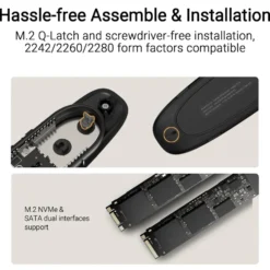 Cobble SSD Enclosure Harddiskkabinett M.2 Svart