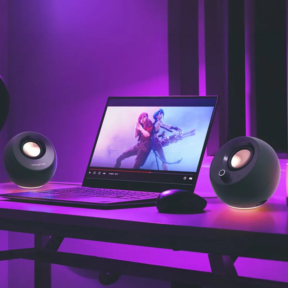 Creative Pebble Pro 2.0 USB-C PC-høyttalere Svart
