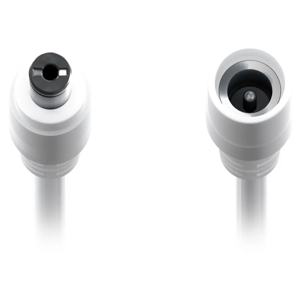 DC-forlengelseskabel 5,5x2,1 mm 3 m Hvit
