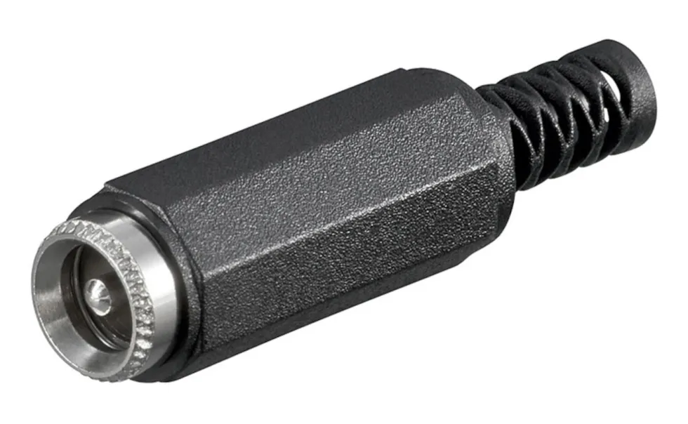 DC-kontakt med midtpinne og loddetilkobling 2,5 mm