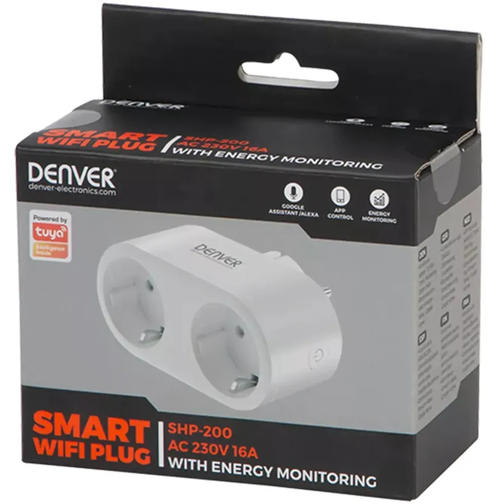 Denver Smart Grenuttak med energimåling - 2 uttak