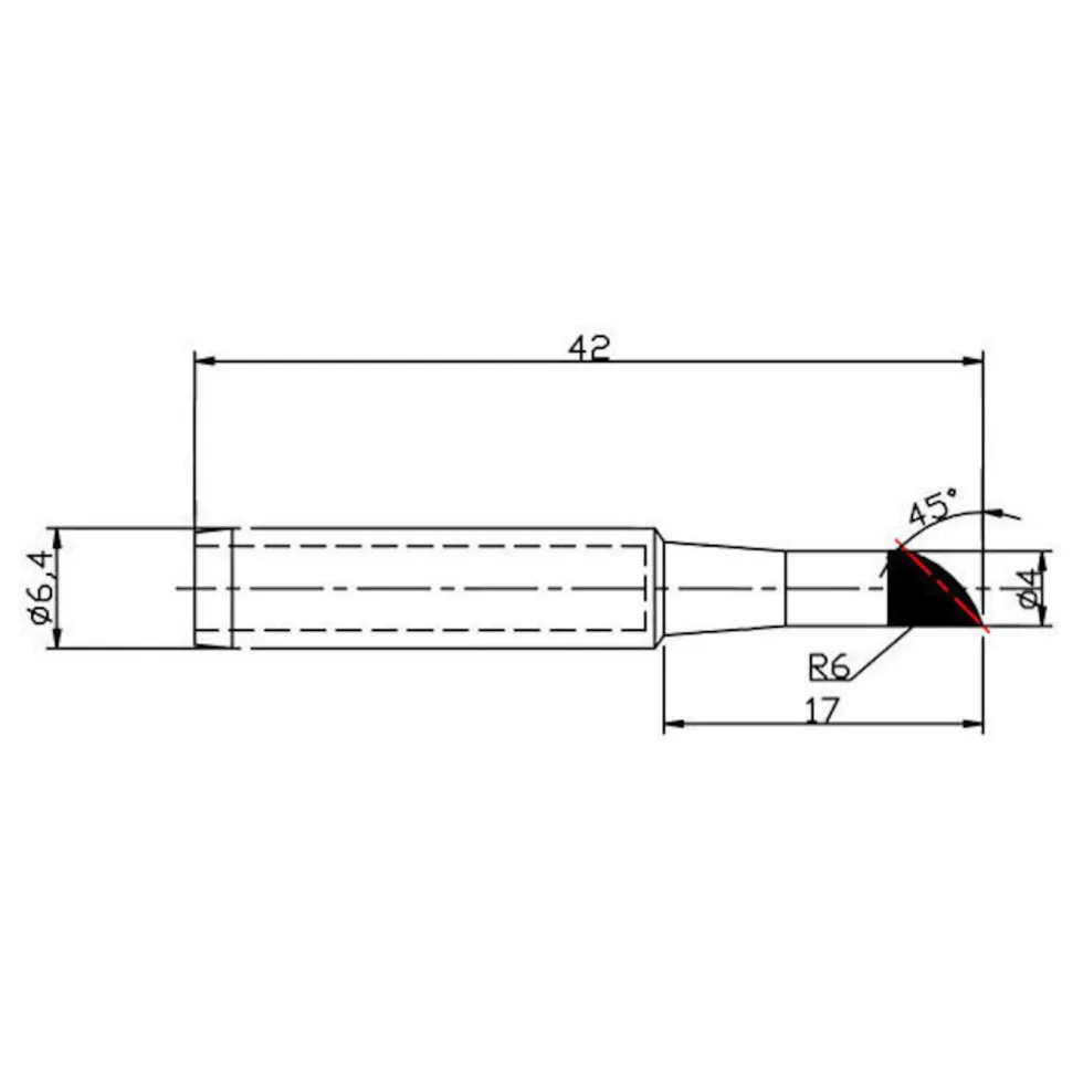 Dibotech Loddespiss til 40570, 40745 og 40746 4,0 mm