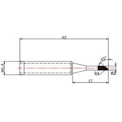 Dibotech Loddespiss til 40570, 40745 og 40746 2,0 mm