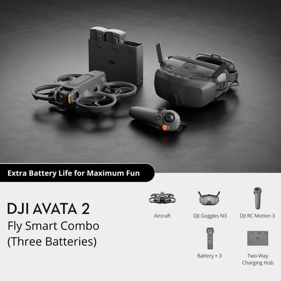 DJI Avata 2 Fly Smart Combo – FPV-drone med 4K HDR