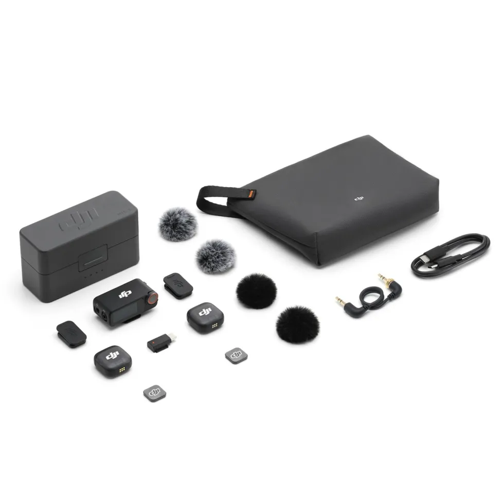 DJI Mic 3 trådløst mikrofonsett 2 TX + 1 RX + ladeetui