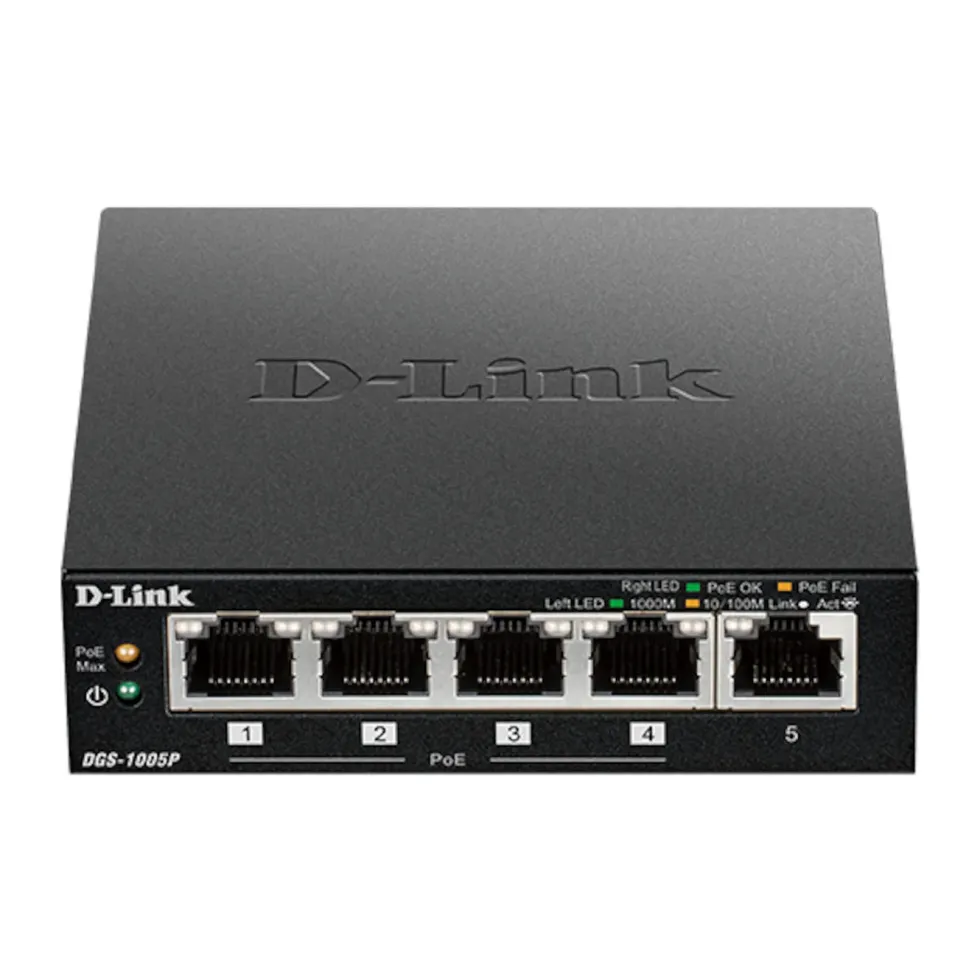 D-Link DGS-1005 POE+-gigabitswitch 5 porter