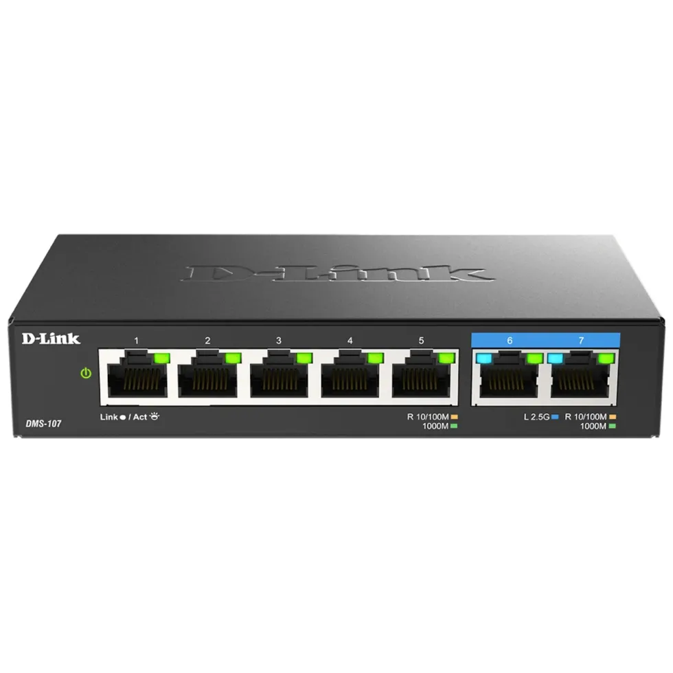 D-Link DMS-107 Multi-Gigabitswitch 7-porter