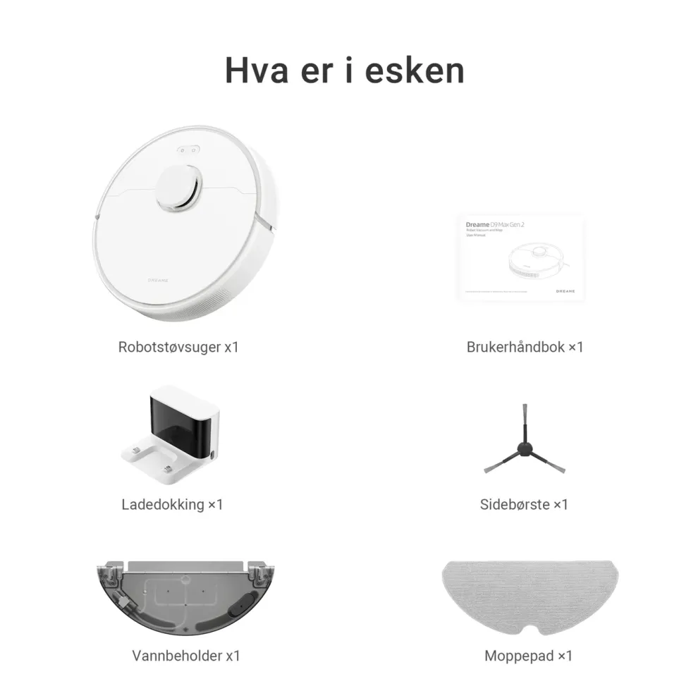 Dreame D9 Max Gen. 2 robotstøvsuger