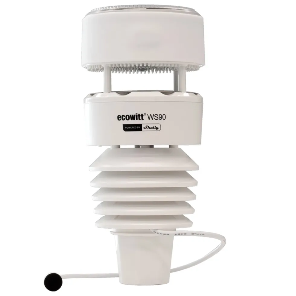 Ecowitt WS90 7-i-1-værstasjon Powered by Shelly