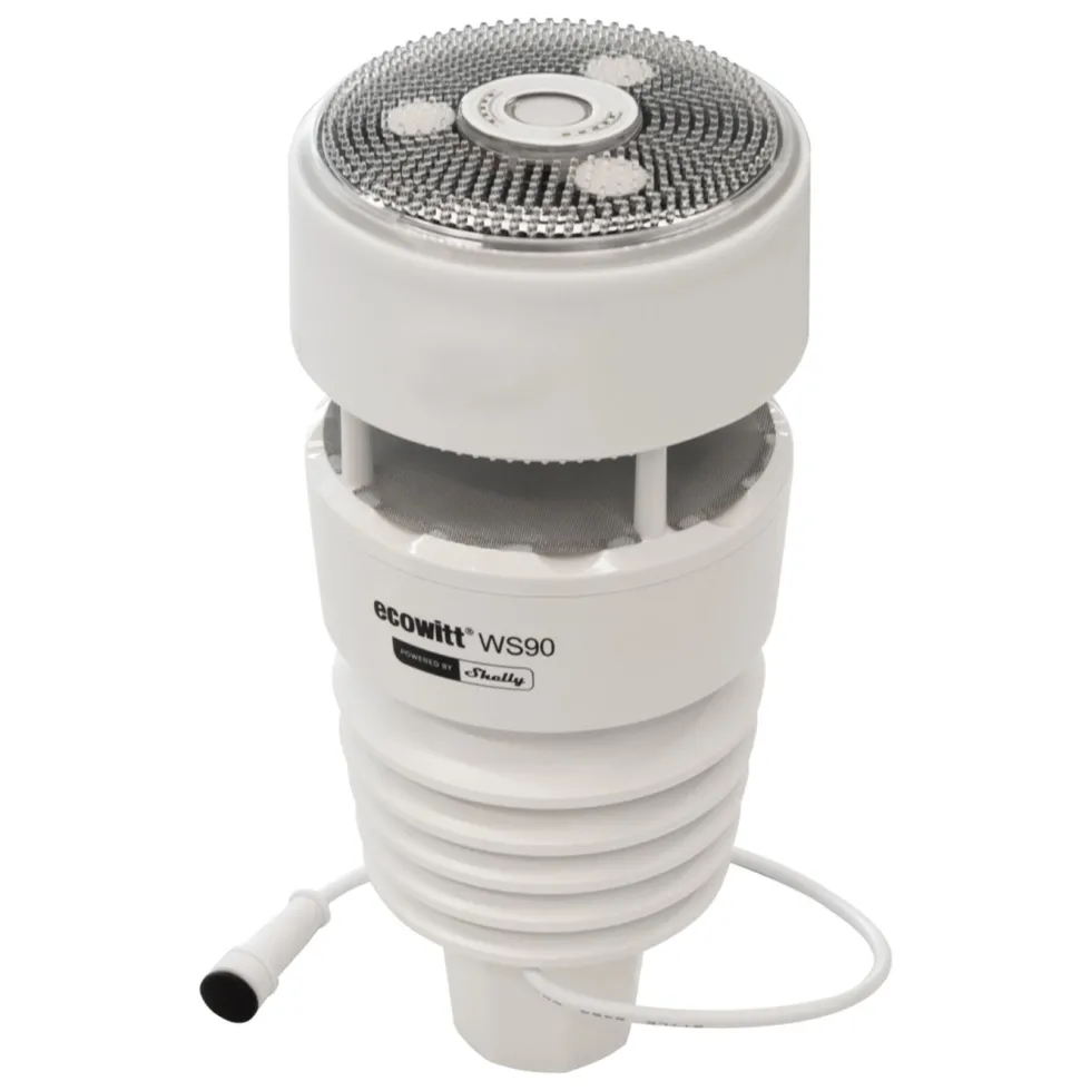 Ecowitt WS90 7-i-1-værstasjon Powered by Shelly